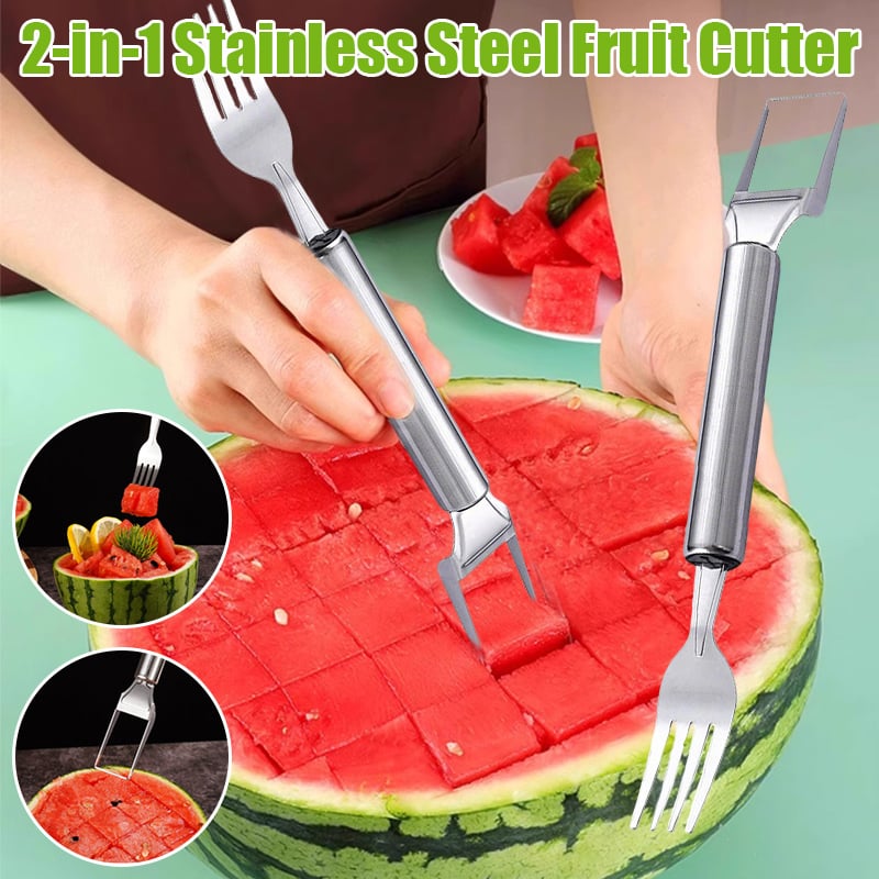 🍉Effortless Fruit Prep-49% OFF-✨ 2-in-1 Fruit Cutter & Fork – For Quick and Easy Fruit Serving! 🍓