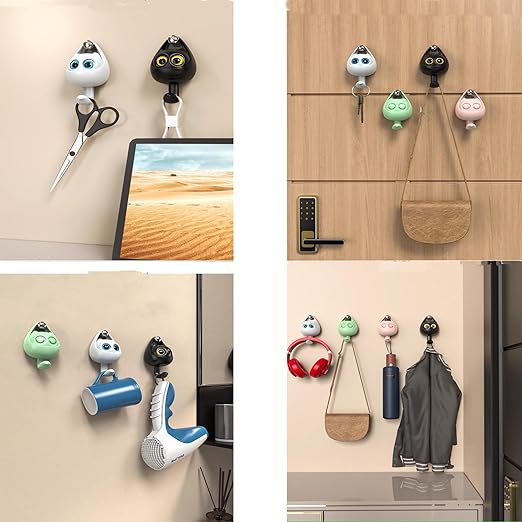 Creative Wink Cat Adhesive Hooks