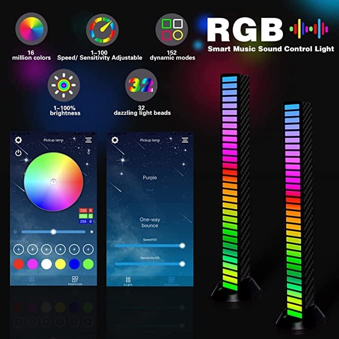 (🔥Last Day Sale-49% OFF)Wireless Sound Activated RGB Light Bar-👍Buy 4 Get 4 Free(Free Shopping)