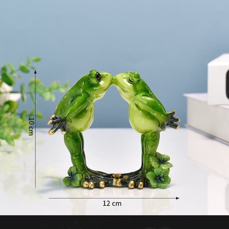 Handmade resin frog pastoral style art ornaments