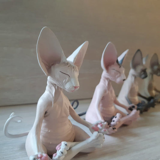 Hairless Cat Meditation Resin Ornament