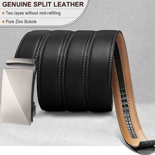 🔥Father's Day Sale 49% OFF - Leather Ratchet Belt With Adjustable Buckle