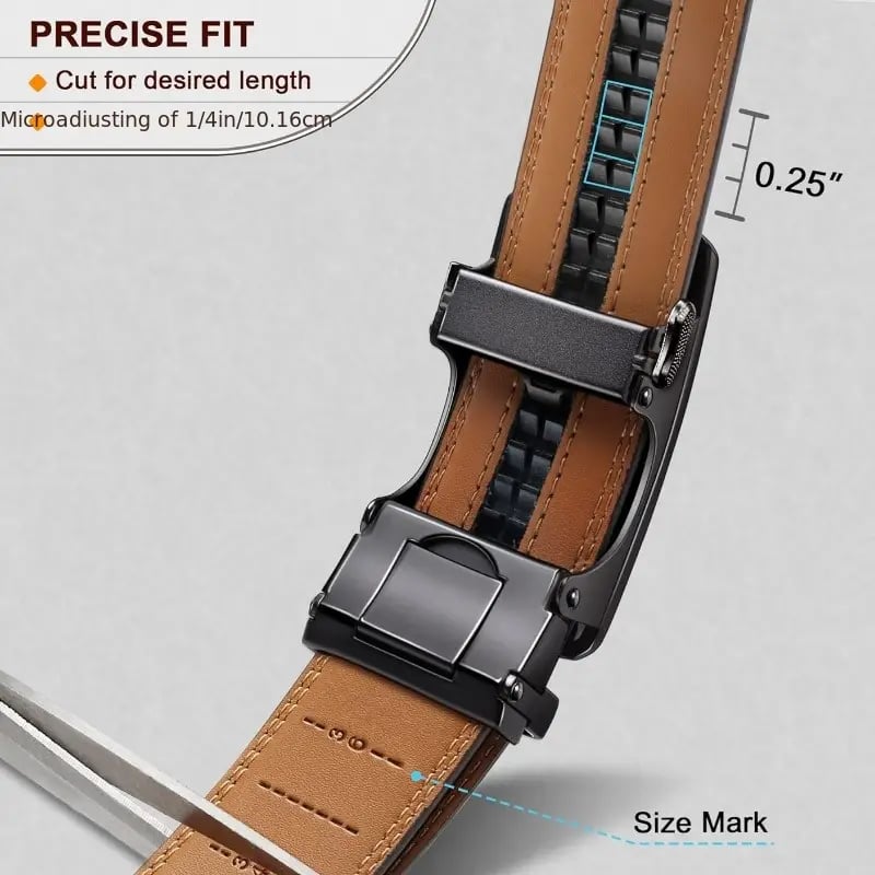 š„Father's Day Sale 49% OFF - Leather Ratchet Belt With Adjustable Buckle