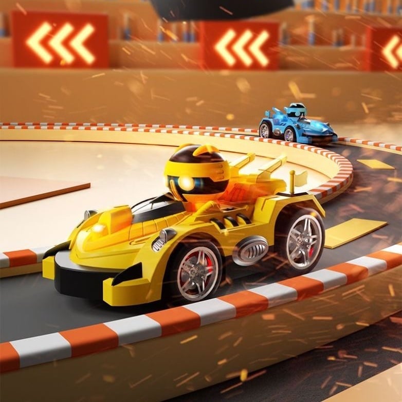 Two person game remote control collision car toy