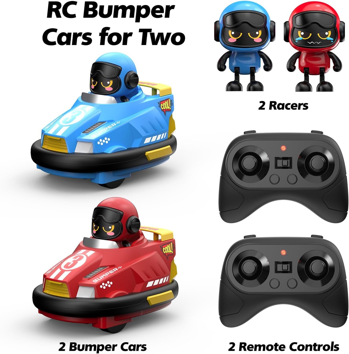 Two person game remote control collision car toy
