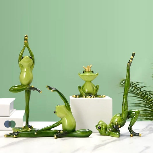 Handmade resin frog pastoral style art ornaments