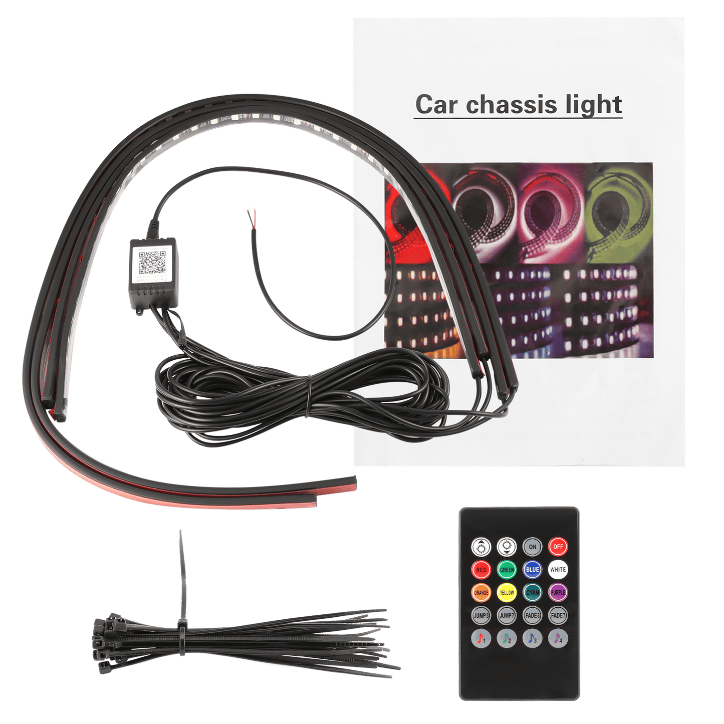 🔥LAST DAY 49% OFF- Car Chassis Flexible RGB Waterproof LED Strip Lights (4PCS)