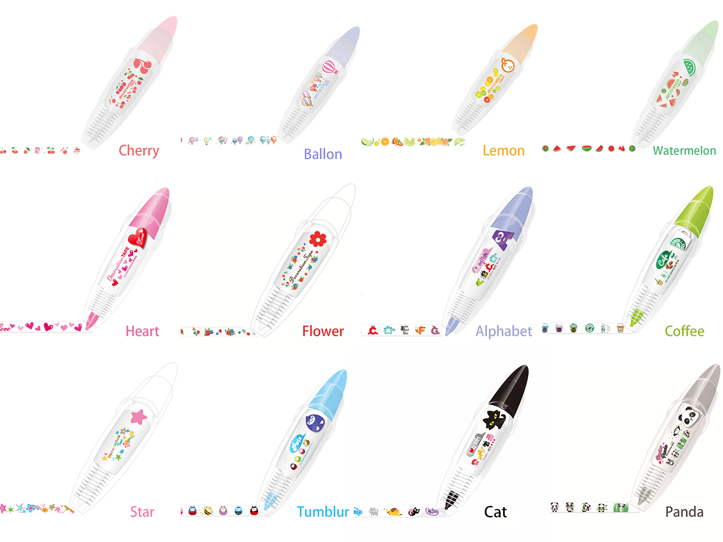 😍LAST DAY 70% OFF - Cute Animals Press Type Decorative Pen