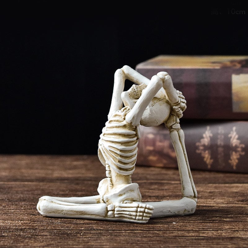 Yoga Skeleton Statue Ornaments Set