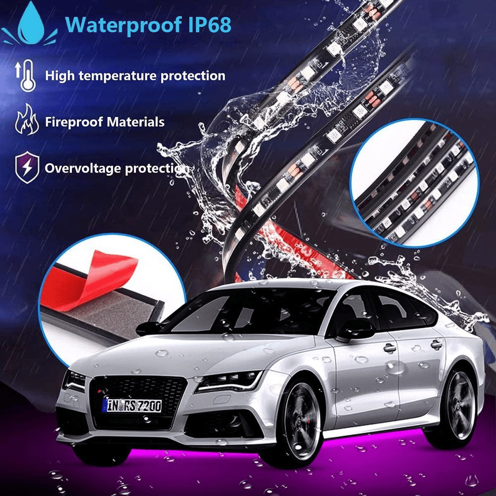 🔥LAST DAY 49% OFF- Car Chassis Flexible RGB Waterproof LED Strip Lights (4PCS)