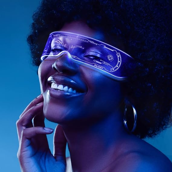 🔥Last Day 50% OFF🔥Cyberpunk Colorful Light Glasses - Buy 3 Free Shipping