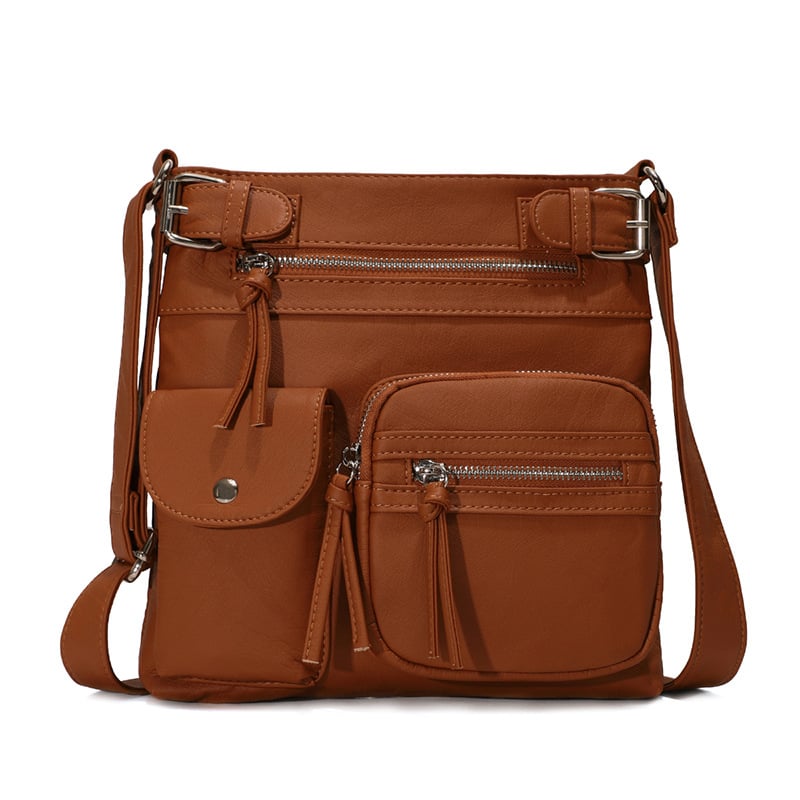 💥2025 HOT SALE- 40% off💥Multi-Pocket Crossbody Bag Soft Leather Shoulder Purse Bag