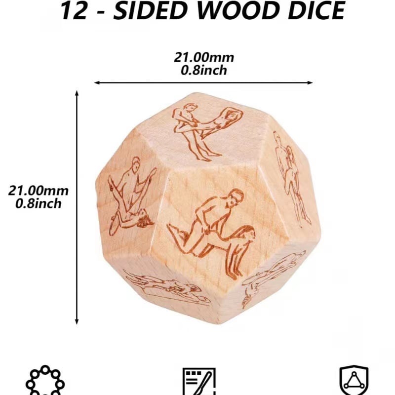 🔥LAST DAY 50% OFF🔥Funny 12-Sided Wood Decision Dice