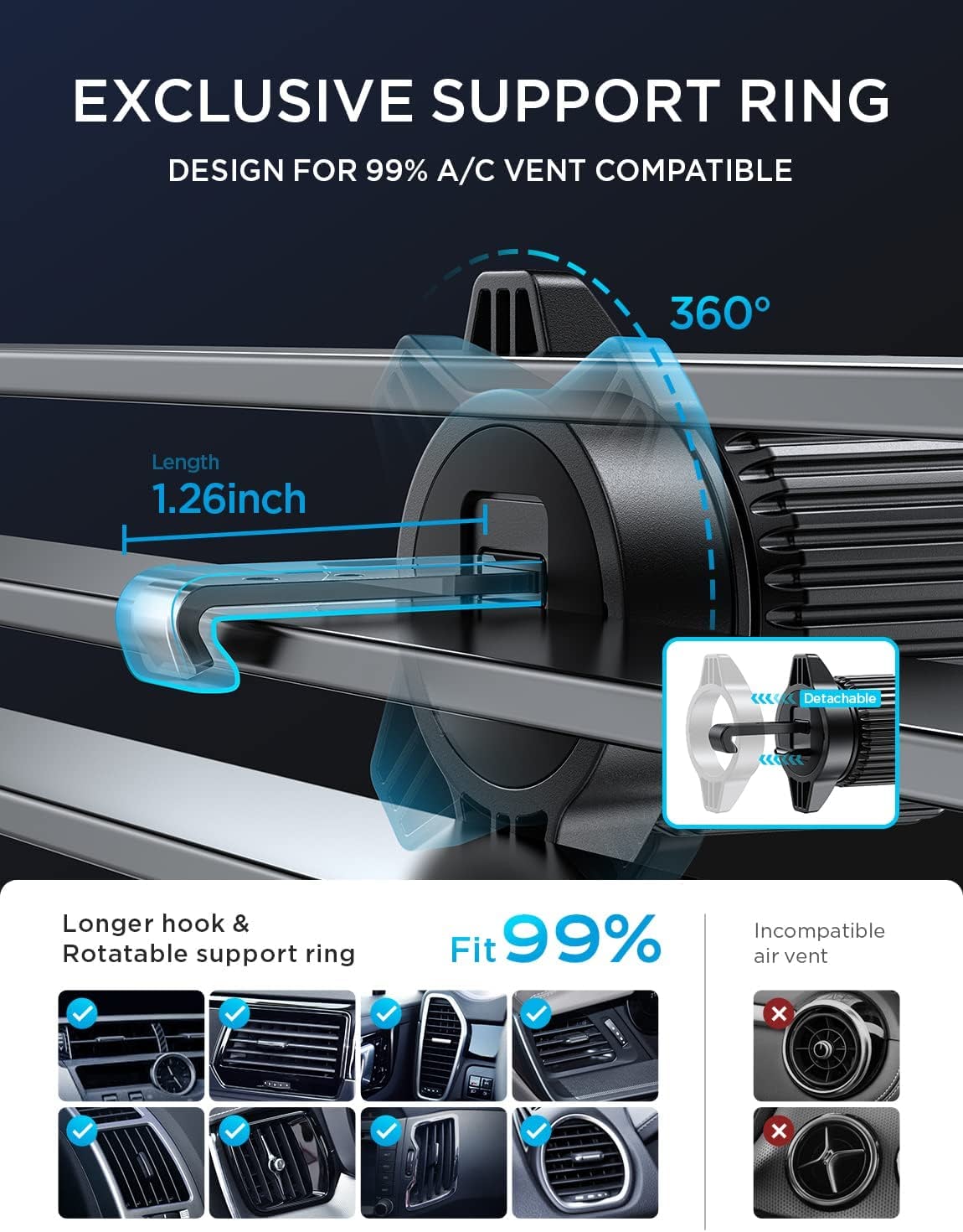 🔥Clearance Sale 48% OFF🔥2025 NEW Air Vent Car Phone Mount Holder