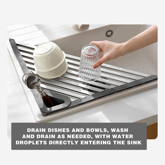 🔥Foldable Triangle Roll-Up Dish Drying Rack