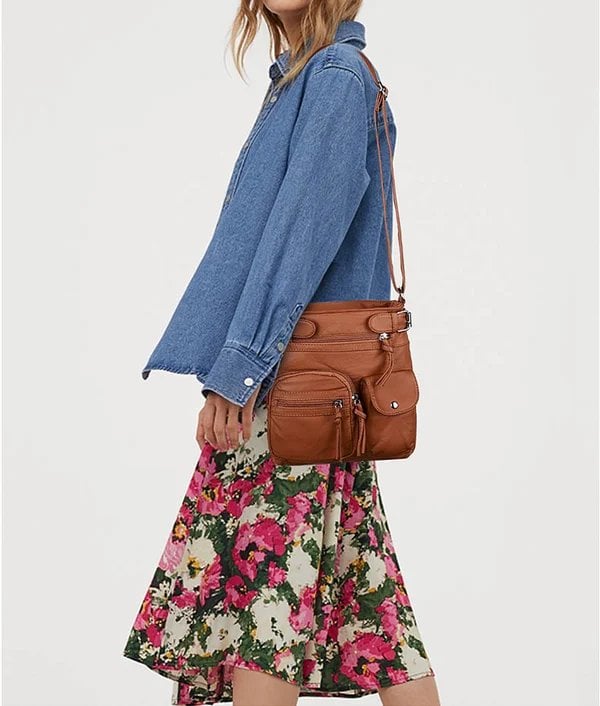 💥2025 HOT SALE- 40% off💥Multi-Pocket Crossbody Bag Soft Leather Shoulder Purse Bag