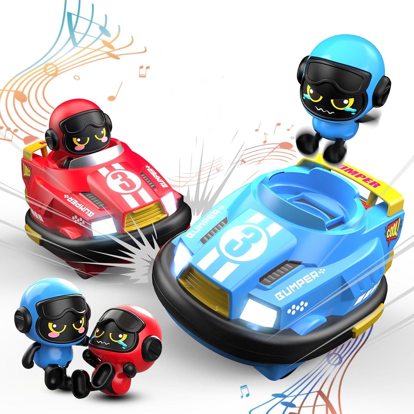 Two person game remote control collision car toy