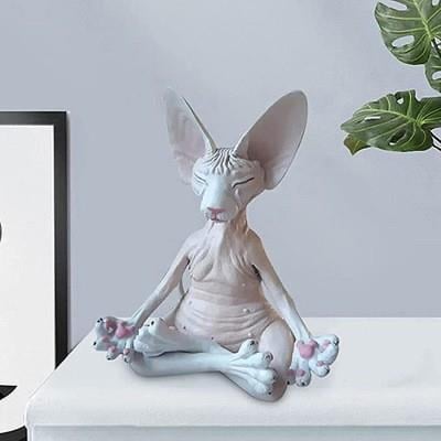 Hairless Cat Meditation Resin Ornament