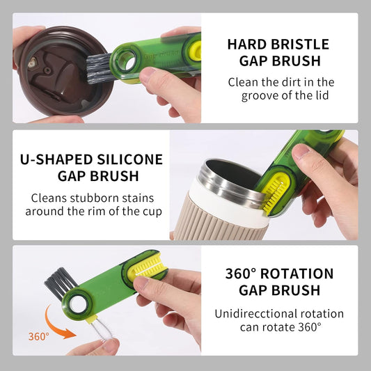 🔥3 in 1 Cup Lid Gap Cleaning Brush, Multifunctional Insulation Bottle Cleaning Tools