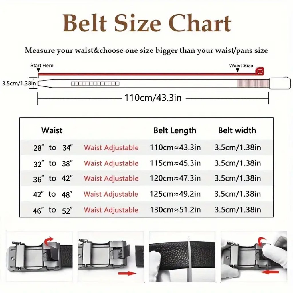 š„Father's Day Sale 49% OFF - Leather Ratchet Belt With Adjustable Buckle