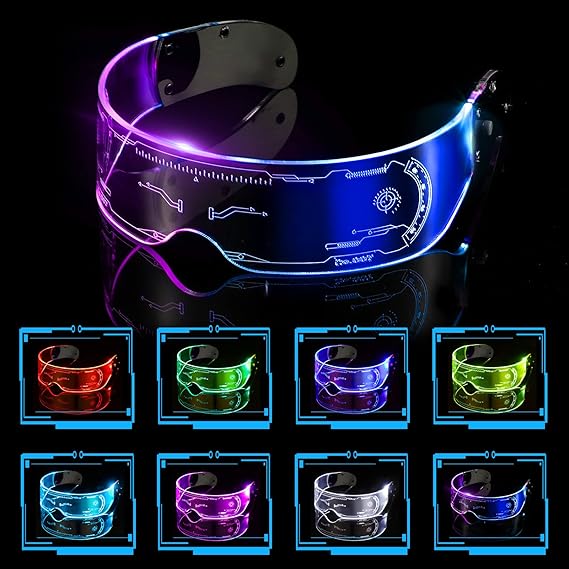 🔥Last Day 50% OFF🔥Cyberpunk Colorful Light Glasses - Buy 3 Free Shipping
