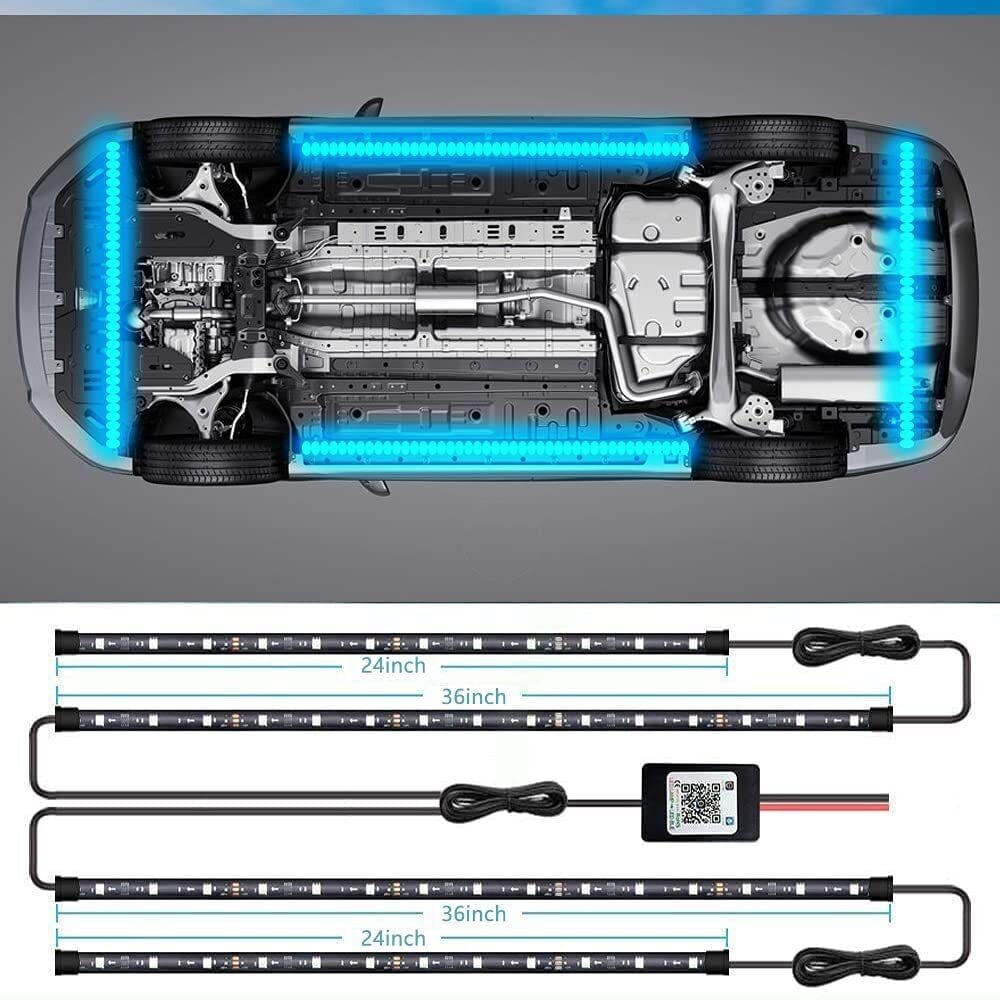 🔥LAST DAY 49% OFF- Car Chassis Flexible RGB Waterproof LED Strip Lights (4PCS)