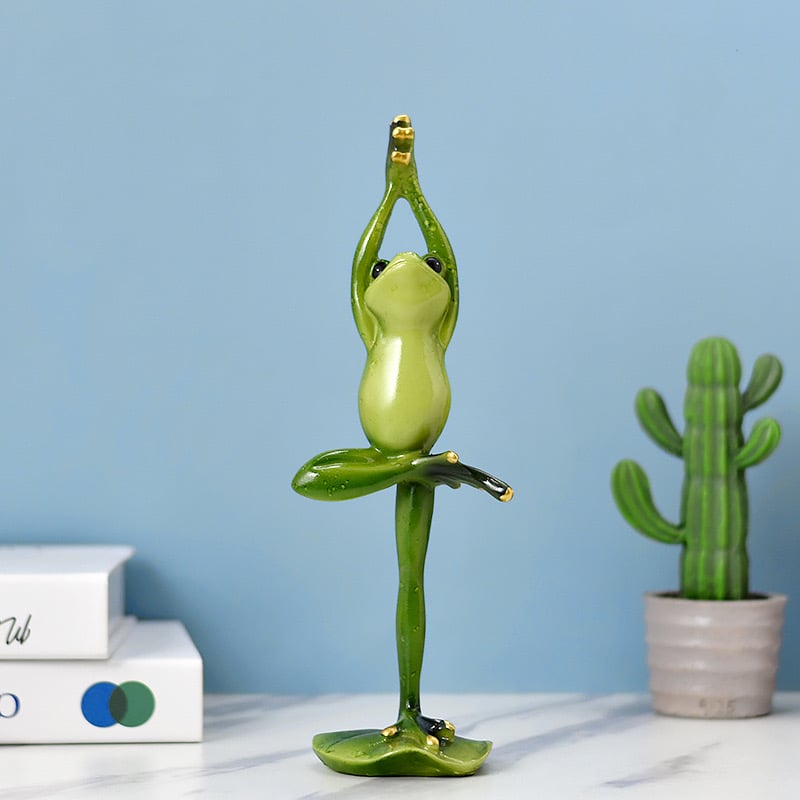 Handmade resin frog pastoral style art ornaments