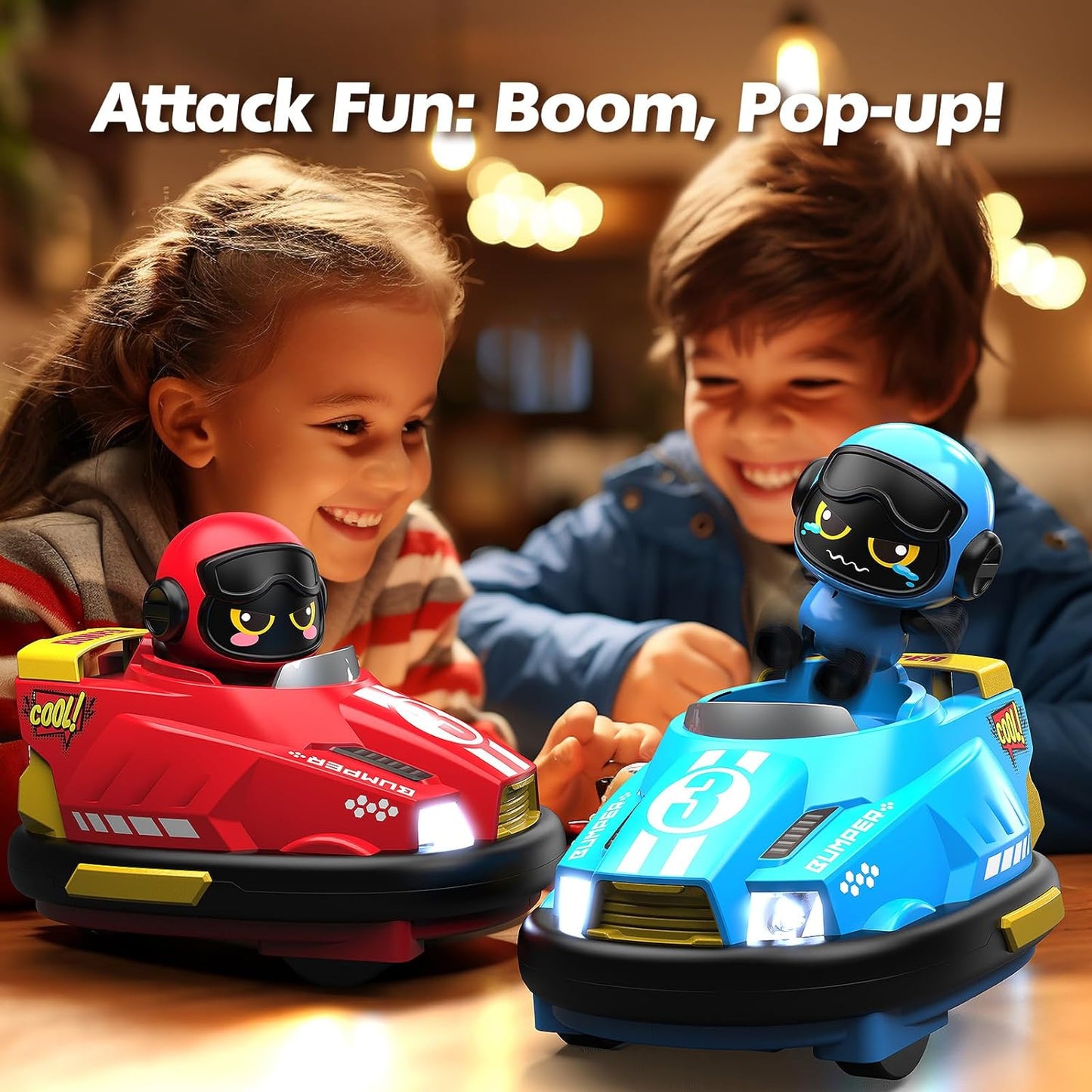 Two person game remote control collision car toy