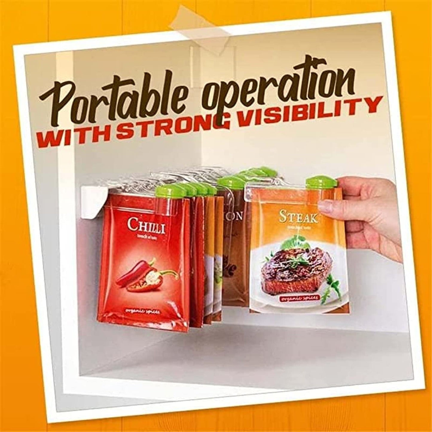 Wall-Mounted Spice Bag Holder