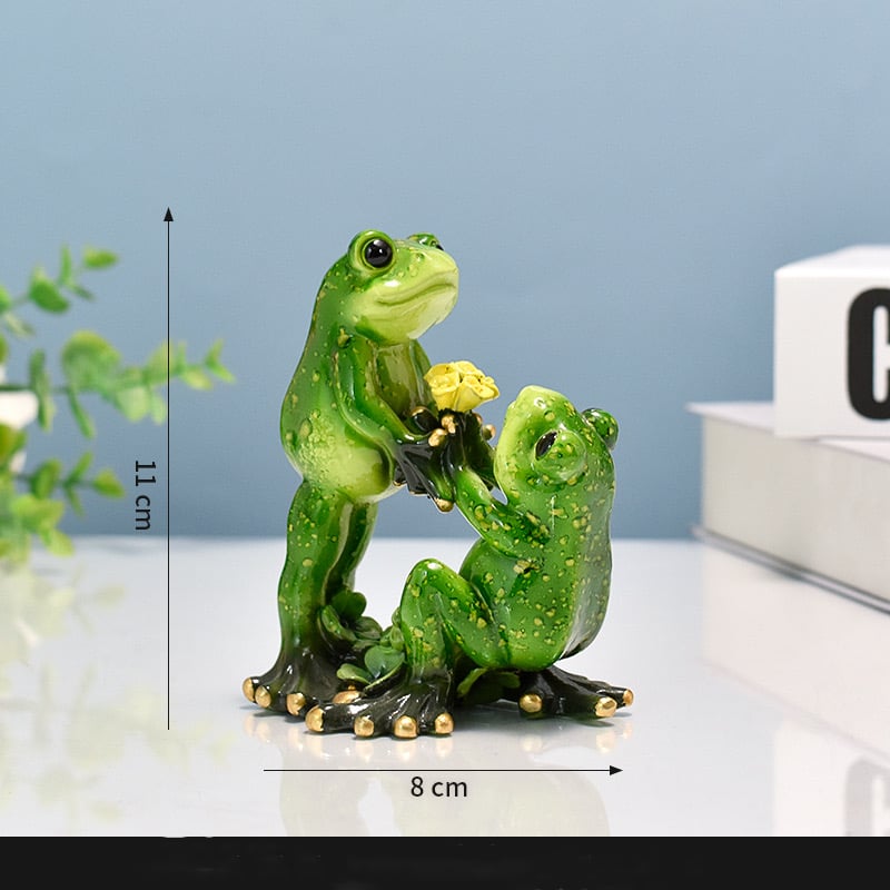 Handmade resin frog pastoral style art ornaments