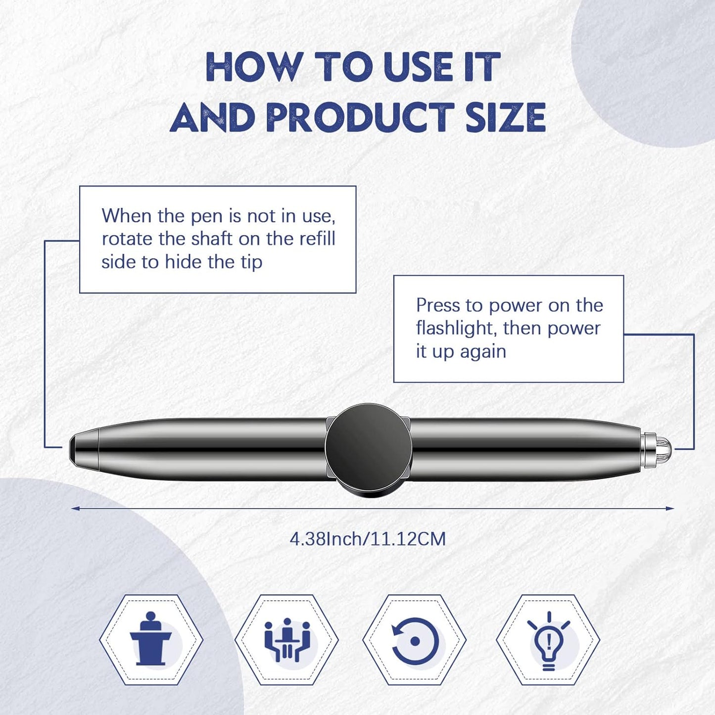 š„Last Day Promotionš„ LED light gyro Fidget pen