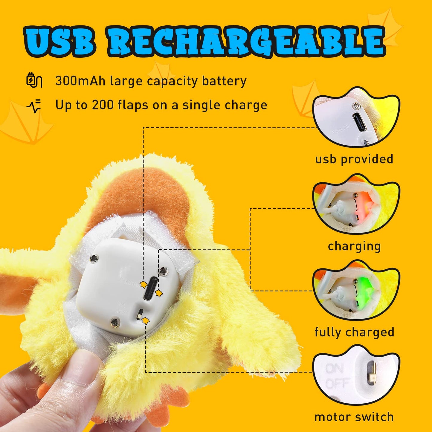 š„Hot Saleš„ Cat Toys Rechargeable Flapping Duck