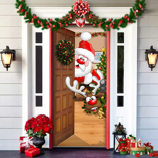 🎄7#🎄Santa's Christmas curtain