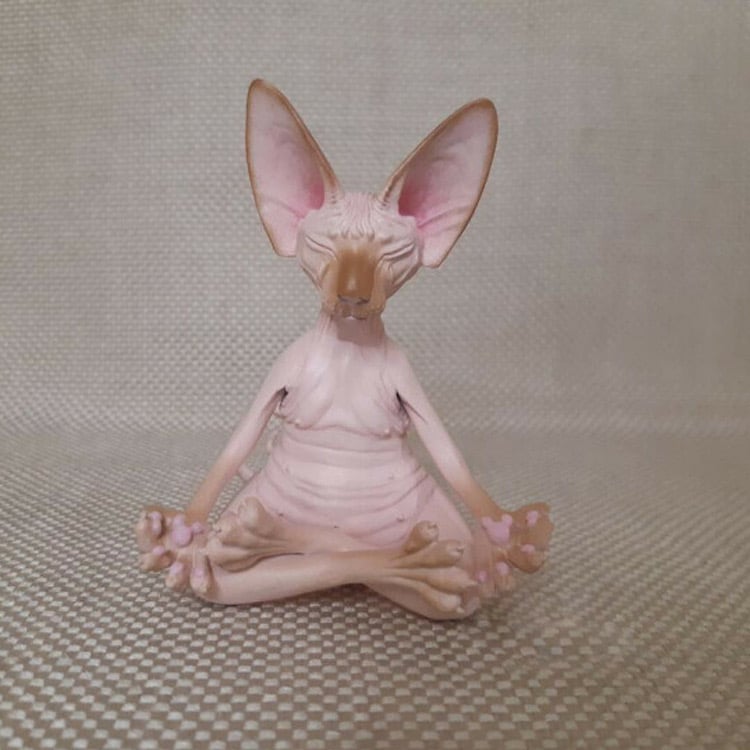 Hairless Cat Meditation Resin Ornament