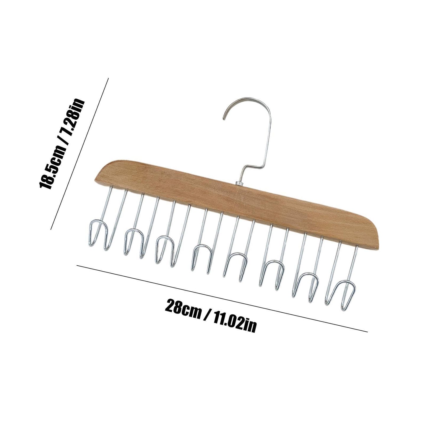 Space Saving Tie Rack for Closet Organizer