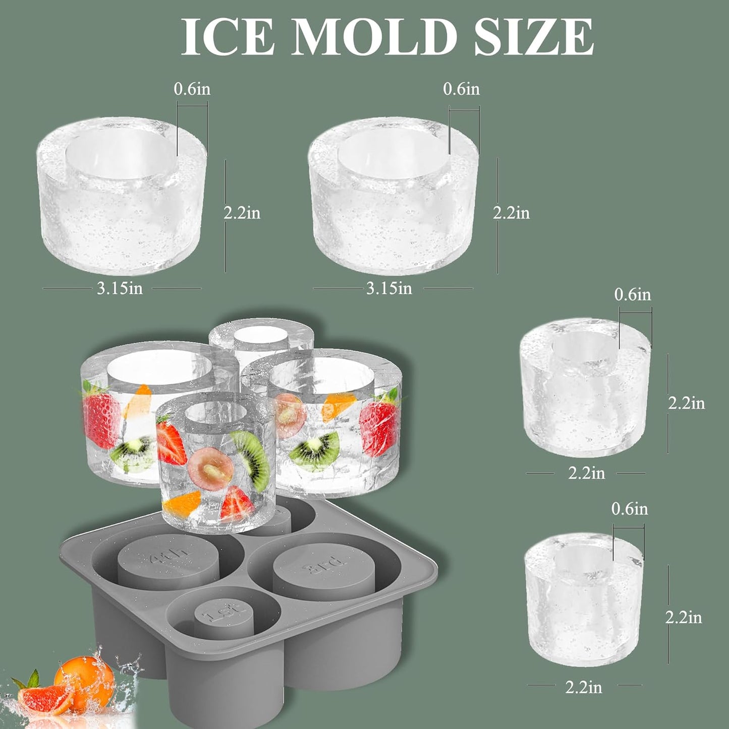 🔥Last Day Promotion 49% OFF🔥 Cylinder Ice Mold for Tumbler Cup