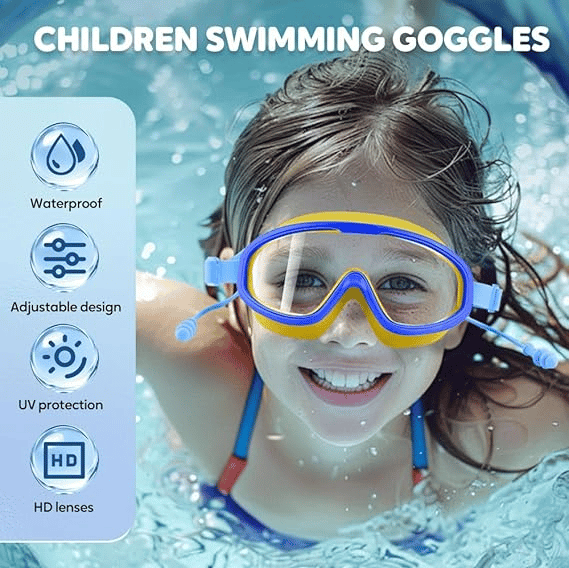 🎉Last Day Promotion 49% OFF - 🔥HD children's large frame waterproof and anti-fog swimming goggles