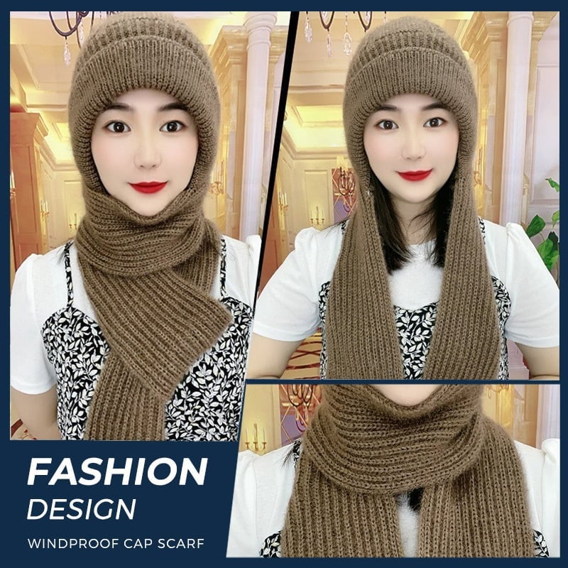 🎄EARLY CHRISTMAS SALE -50% OFF - Integrated Ear Protection Windproof Cap Scarf