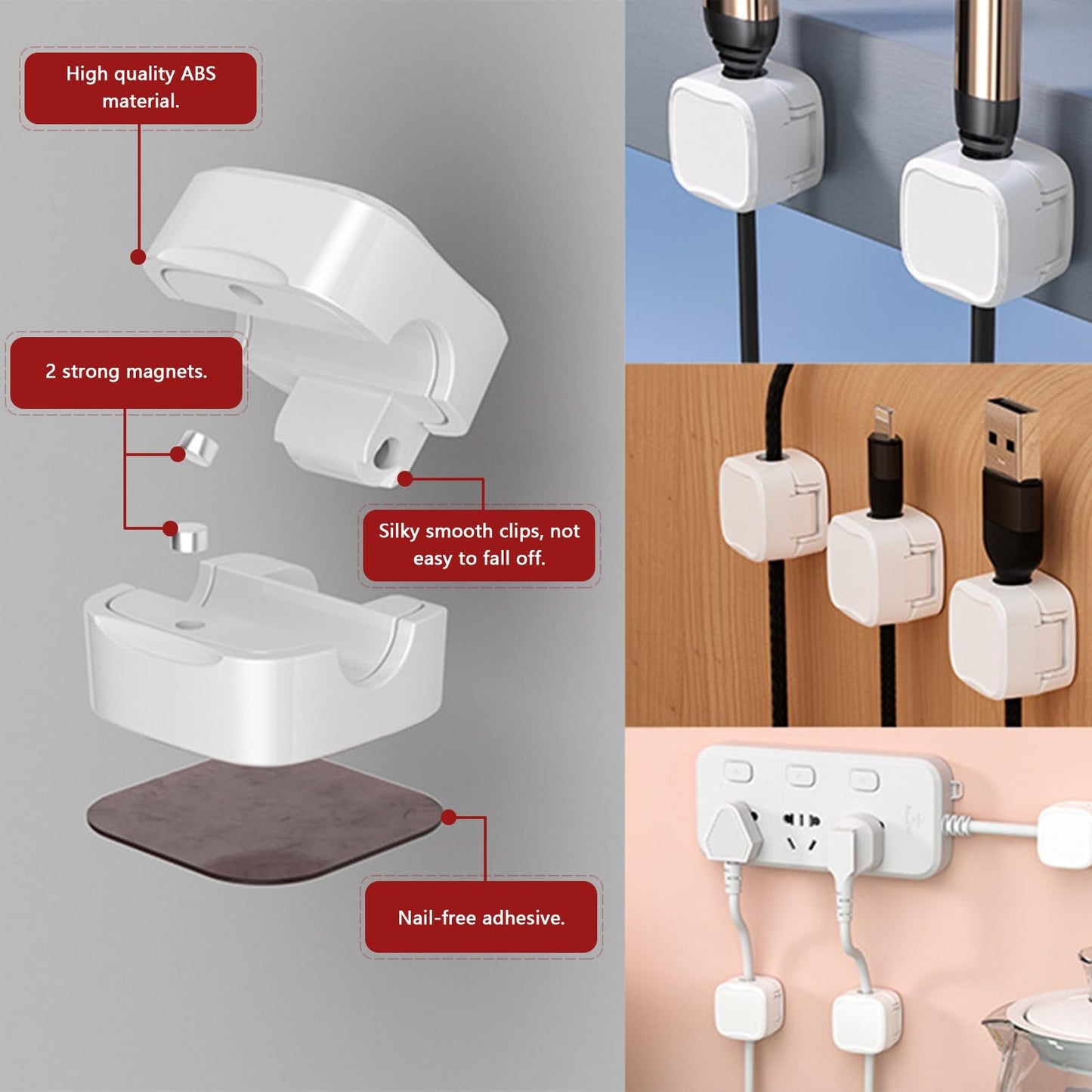 🔥 HOT SALE 49% OFF-Magnetic Cable Clips