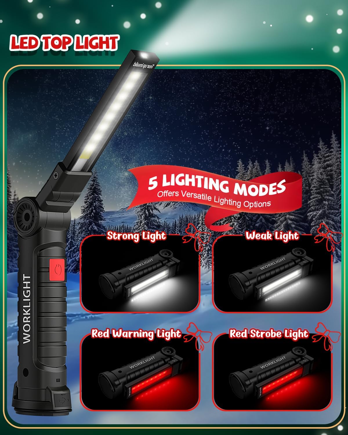 🎁🔥Father's Day Gifts-LED Torch Rechargeable Work Light🔦✨