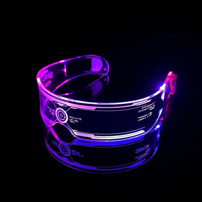 🔥Last Day 50% OFF🔥Cyberpunk Colorful Light Glasses - Buy 3 Free Shipping