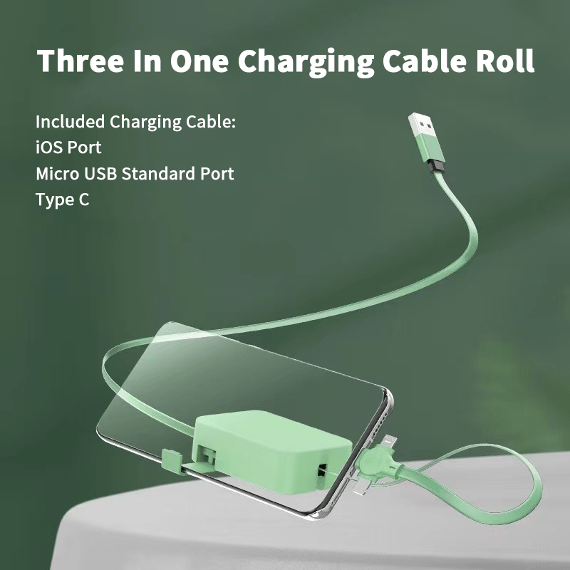 🔥Last Day 48% OFF🔥Three In One Charging Cable Roll - Buy 3 Free Shipping