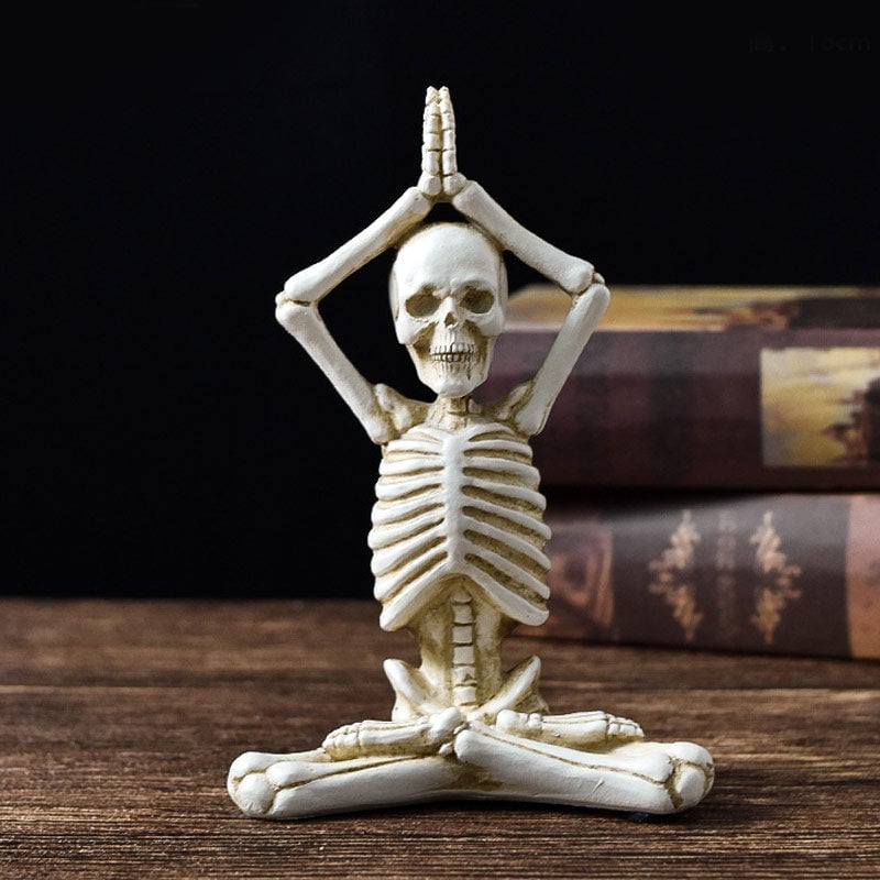 Yoga Skeleton Statue Ornaments Set