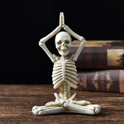 Yoga Skeleton Statue Ornaments Set