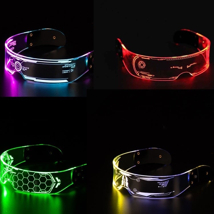 🔥Last Day 50% OFF🔥Cyberpunk Colorful Light Glasses - Buy 3 Free Shipping