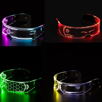 🔥Last Day 50% OFF🔥Cyberpunk Colorful Light Glasses - Buy 3 Free Shipping