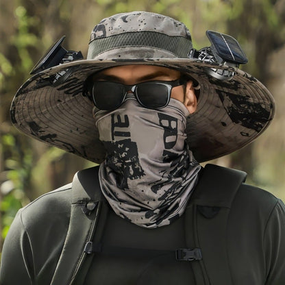 🔥Last Day 49% OFF - Wide Brim Solar Fan Outdoor Fishing Hat-Solar & USB Charging