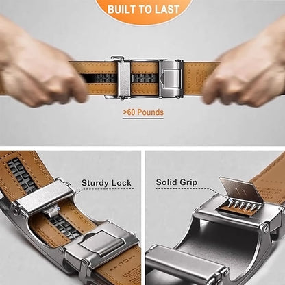 🔥Father's Day Sale 49% OFF - Leather Ratchet Belt With Adjustable Buckle