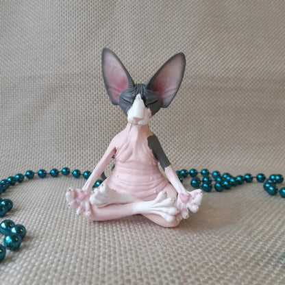 Hairless Cat Meditation Resin Ornament