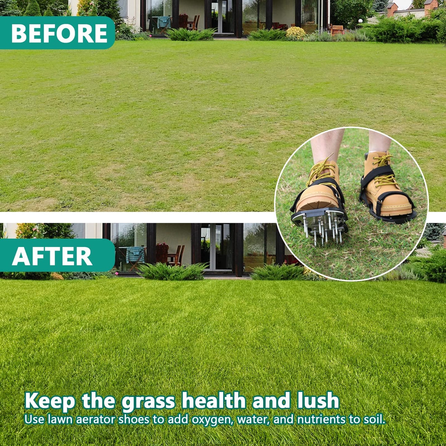 ✨2025 New Release -49% Off- DenForste Lawn Aerator Shoes for Grass